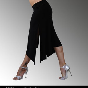 Tango trousers with slits on the side Black