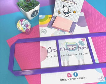 3D Printed Post-it Calendar Ruler:  Scrapbooking Tool for making Desk calendar with Post it