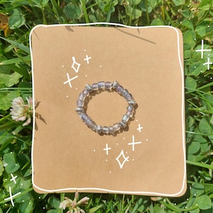 handmade beaded ring | seed beads and silver