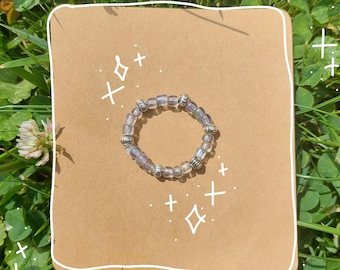 handgemachter Perlenring | Rocailles und Silber