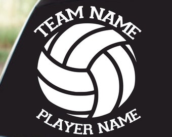 Volleyball Player Decal | Personalized Volleyball Decal sticker | Team Car Decal | Personalized Car Decal | Custom Name | Car Decal | Truck