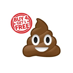 Poop Emoji Vinyl Sticker