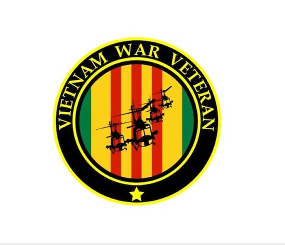 Vietnam War Veteran Decal/Sticker Car Window Oval 5 Inch Die Cut Army...