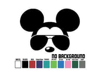 Mickey Mouse with Sunglasses Decal Disney Decal Disney Mickey Mouse Sticker Disney Mickey Mouse Vinyl Decal Disney Mickey Mouse Car Truck
