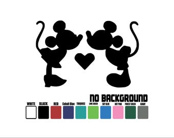 Minnie and Mickey Mouse Kissing Decal Disney Mickey Decal Disney Minnie Mouse and Mickey Mouse Couple Decal Minnie and Mickey Tumbler Car