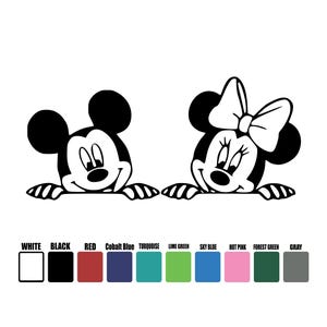 Minnie and Mickey Mouse Kissing Decal, Disney Mickey Decal Sticker, Disney Minnie and Mickey Mouse Love Decal, Disney Minnie Mouse Sticker