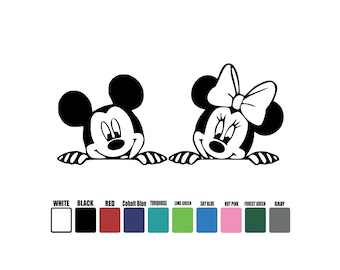 Minnie and Mickey Mouse Kissing Decal, Disney Mickey Decal Sticker, Disney Minnie and Mickey Mouse Love Decal, Disney Minnie Mouse Sticker