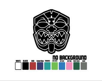 Farmers Market Hawaii Totem Face Mask Die Cut Vinyl Decal Sticker