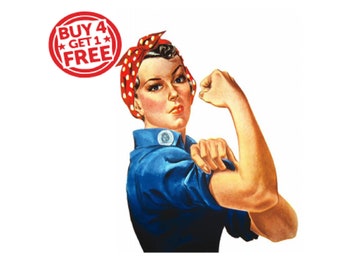 Rosie the Riveter, Girl Power, Friend Gift, Cool Sticker, Stickers for Women, You Can Do It, Stay Strong, We Can Do It, Sticker, Decal