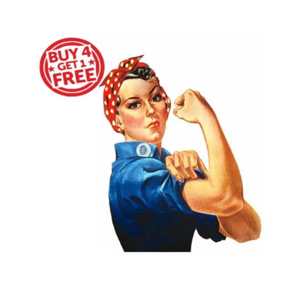 Rosie the Riveter, Girl Power, Friend Gift, Cool Sticker, Stickers for Women, You Can Do It, Stay Strong, We Can Do It, Sticker, Decal