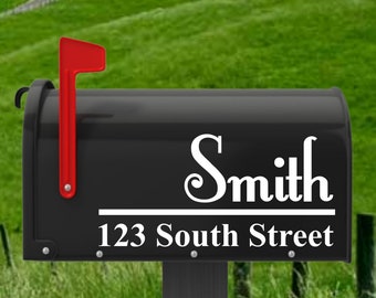 Mailbox Decals, Personalized Mailbox Decal, Last Name, Address Decal, Mailbox Numbers, Plastic Mailbox, Address, Last Name, Farmhouse Decal