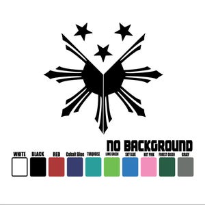 Filipino Sun Stars Flag Philippines Island Die Cut Vinyl Decal Sticker Car Truck Motorcycle Window Bumper Wall Decor Tumbler Mirror Laptop