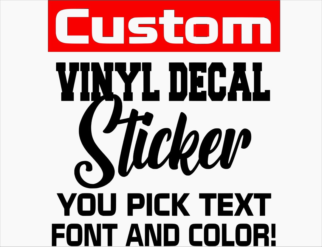 Name Vinyl Decal Sticker, Custom Stickers, Custom Name Sticker, Decals ...