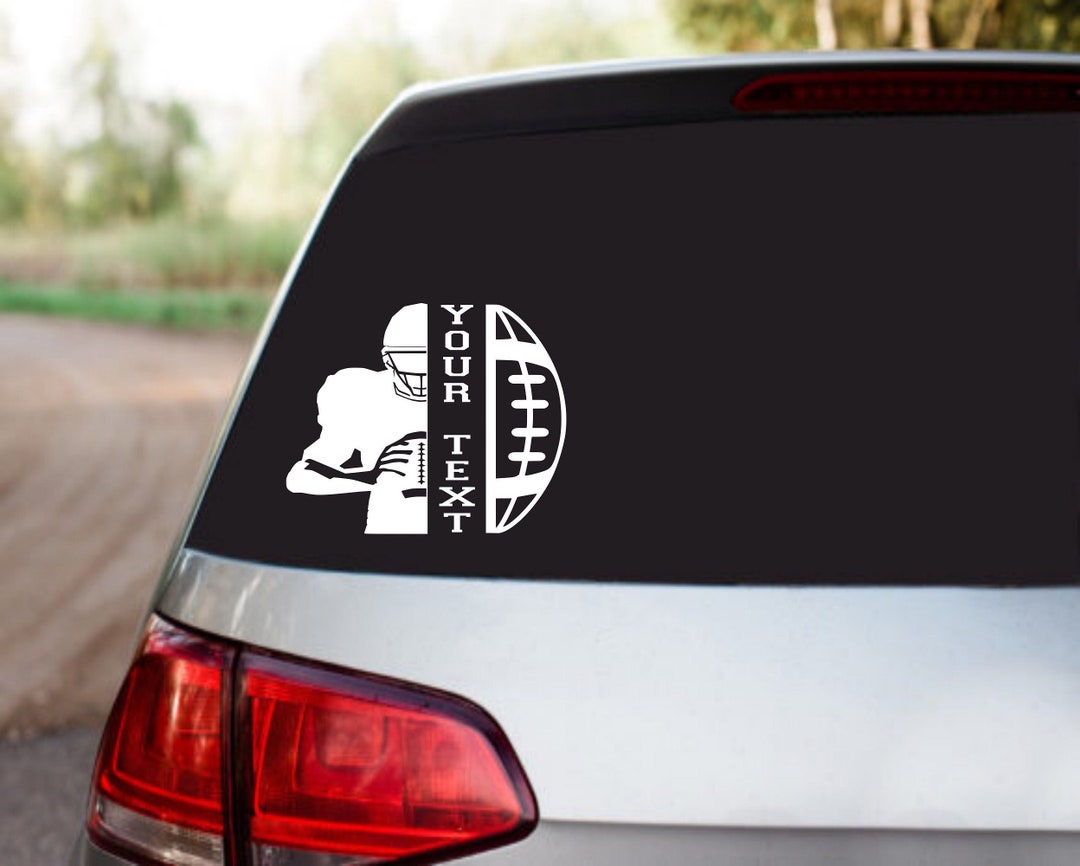 Football Decal Sticker Custom With Name Personalized Football Decal