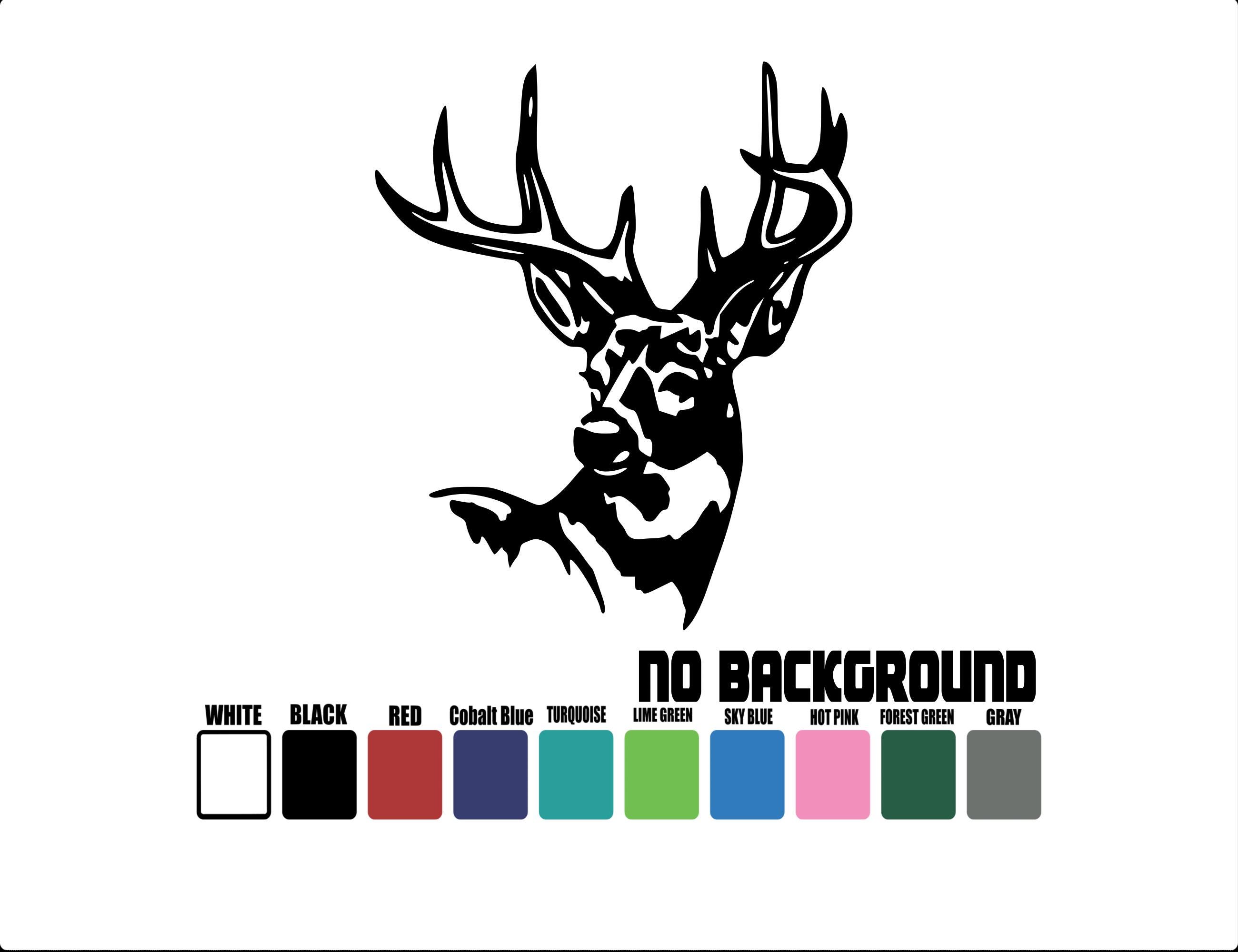 Deer Buck Antlers Sportsman Hunting Die Cut Vinyl Decal Sticker Car ...