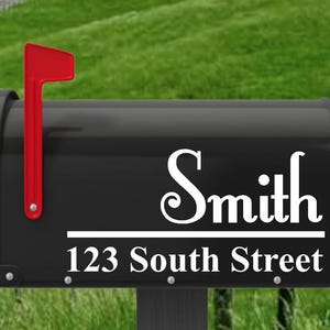 Personalized Mailbox Numbers, Street Address Vinyl Decal, Custom Decorative Numbering Street Name House Number Gift
