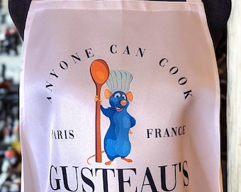 Delantal de cocina Disney Remy Ratatouille Gusteau, Delantal de cocina Disney Remy, Delantal Disney Remy para adultos, Delantal de cocina Disney, Delantal Remy, Disney
