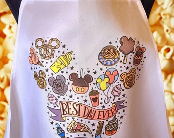 Delantal de cocina "El mejor día de la historia" de Disney, delantal de cocina para adultos de Disney, delantal de cocina de Disney, delantal de Disney, delantal "El mejor día de la historia", regalo de cocina de Disney