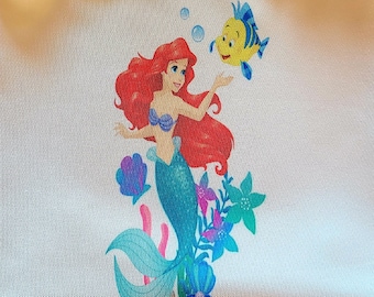 Disney Little Mermaid Tote Bag, WDW Little Mermaid Tote Bag, Disney Ariel and Flounder Tote, WDW Ariel and Flounder Tote Bag