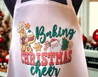 Delantal navideño, delantal de cocina navideño, delantal navideño, delantal de cocina navideño, delantal navideño para hornear, delantal navideño para adultos, regalo navideño
