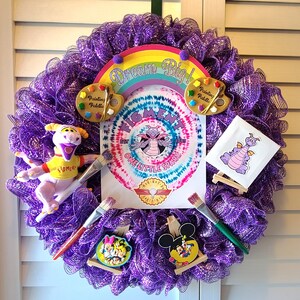 Figment, Figment Wreath, Epcot Figment, Disney Wreath, Disney Figment, Figment Decor, Figment Plush, Disney Wreath, Figment Gift