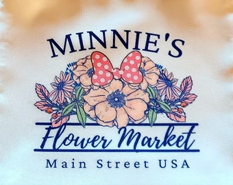 Disney Minnie Mouse Flower Market Main Street Tote Bag, WDW Minnie Mouse Flower Market Main Street Tote Bag, Disney Minnie Mouse Tote Bag