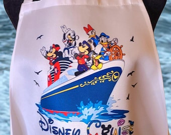 Delantal de crucero Disney, delantal de cocina de crucero Disney, ropa de crucero Disney, delantal de cocina de crucero Disney, delantal de cocina de crucero Disney
