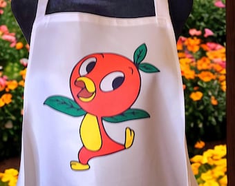 Delantal Disney Orange Bird, delantal de cocina Disney Orange Bird, delantal Disney para adultos, delantal Disney, ropa Orange Bird, Orange Bird