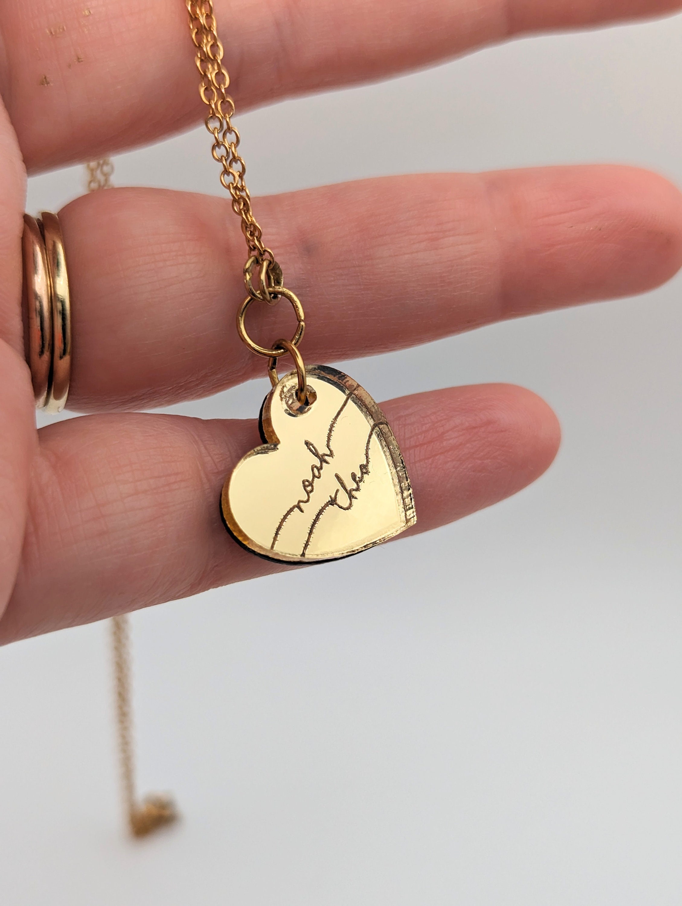 Acrylic monogram necklace deals
