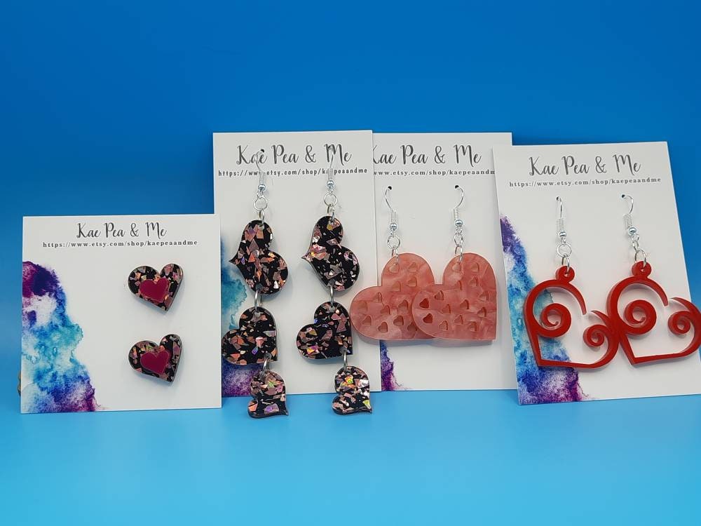 Valentine's day Heart candy Polymer Clay Cutters - Lala Handmade store |  Polymer Clay Earrings and Tools