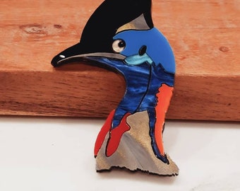 Cassowary Brooch