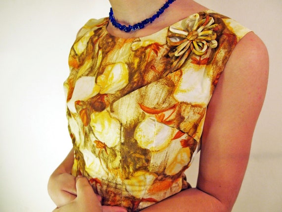 Vintage gorgeous handmade gold dress with layers. - image 3