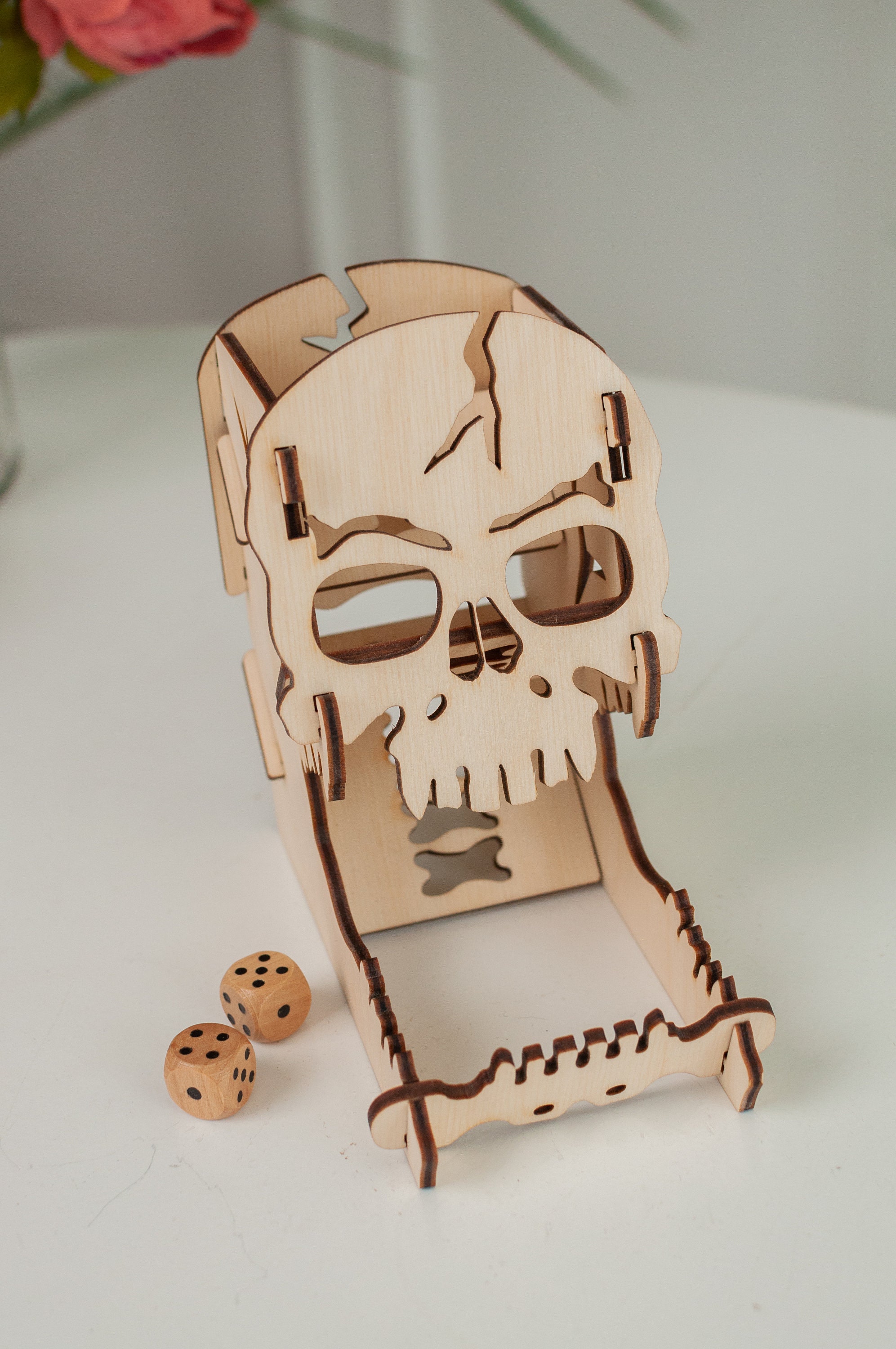 Dice Tower Skull Etsy