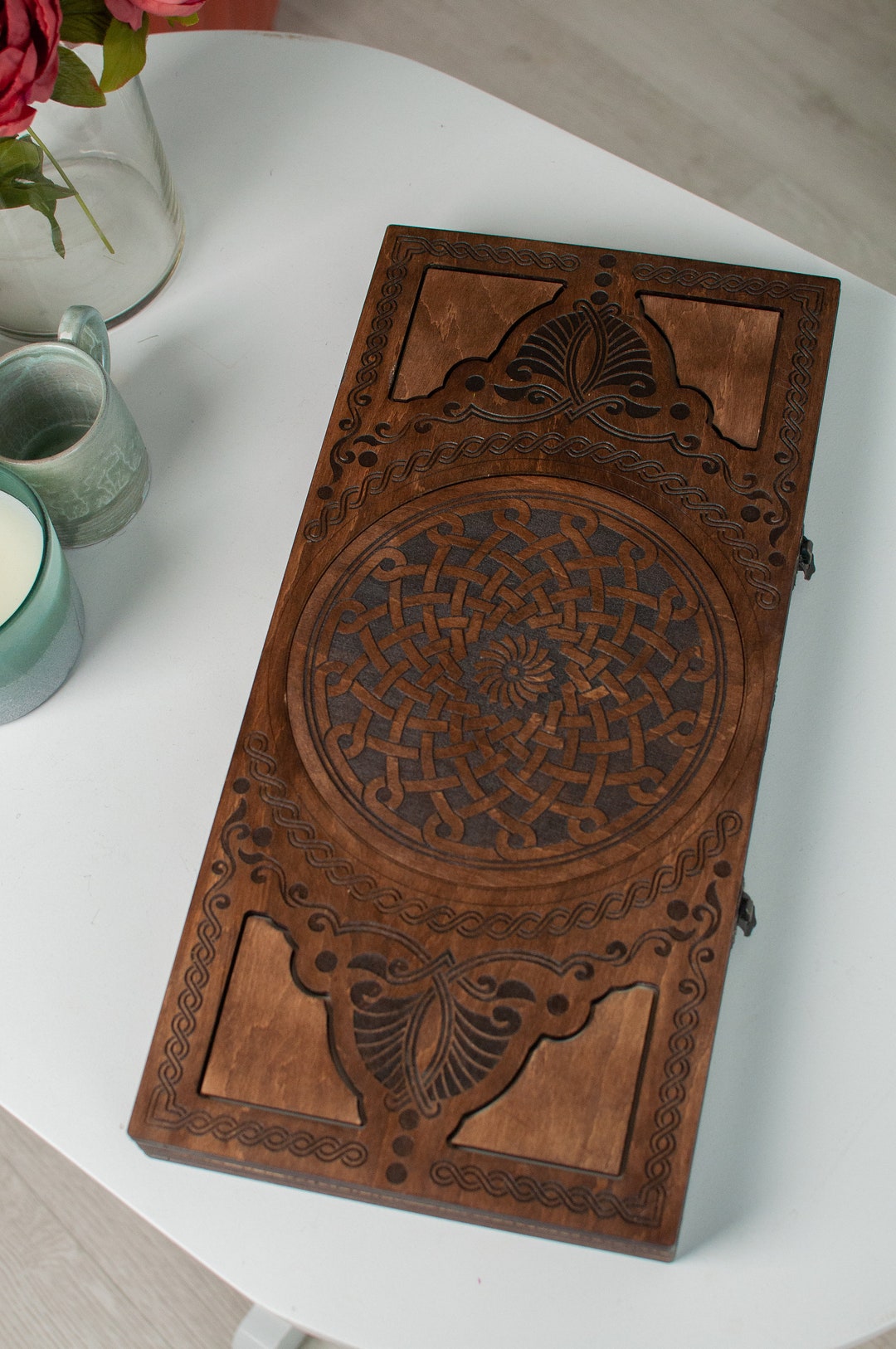 Backgammon / Carved Backgammon / Handmade Etsy