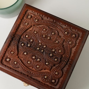 Carved box /Handmade wooden box