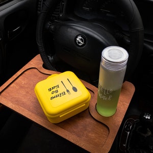 Multifunctional car tray for food, stand for drinks, Table Wooden in car, Table for steering wheel for food, for laptop.