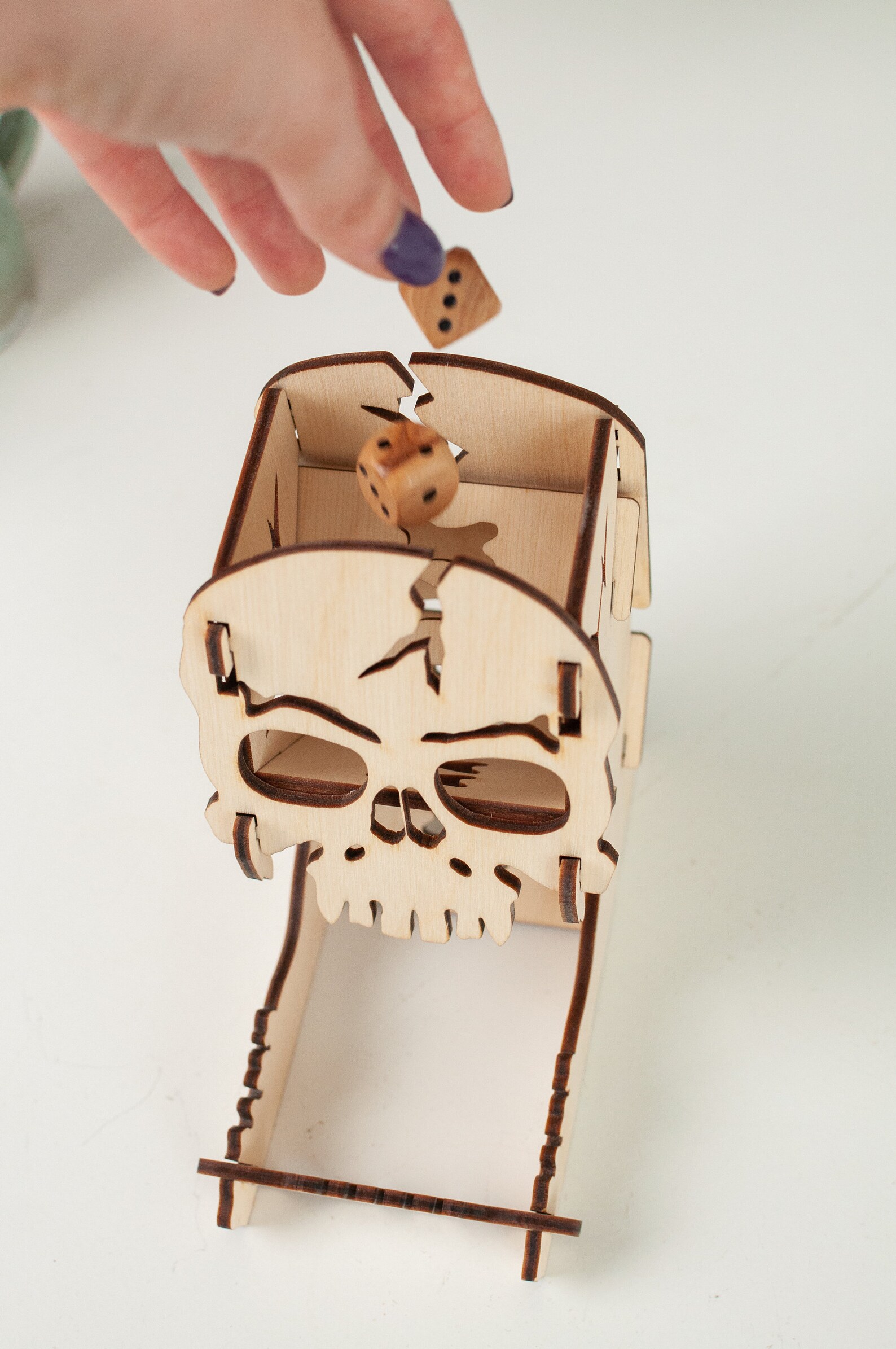 Dice Tower Skull Etsy