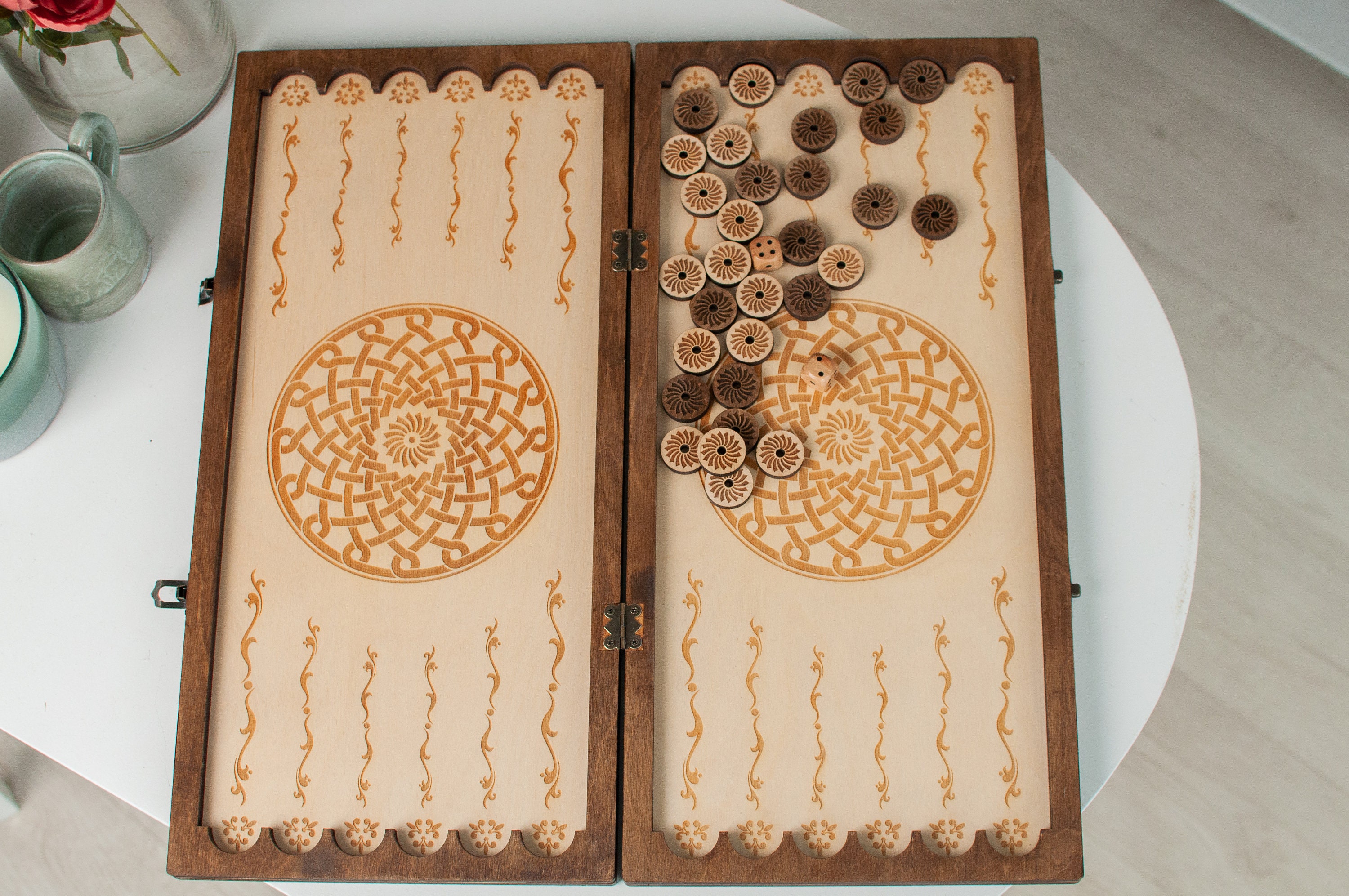 Backgammon / Carved Backgammon / Handmade Etsy