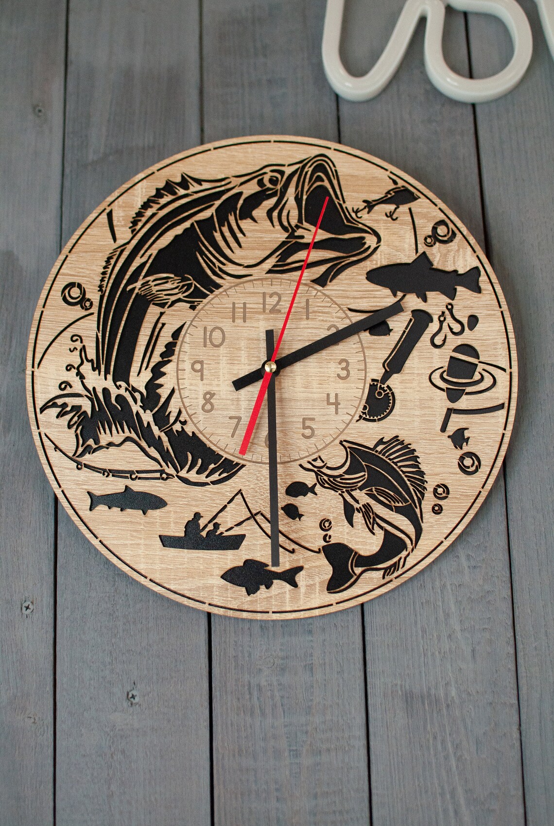 Personalized Wooden Clock Last Name Clock Wedding Gift Etsy