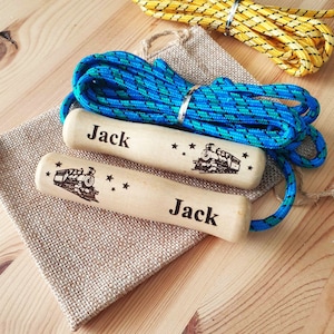 Personalised Skipping Rope. Birthday Gift. Girls & Boys. Train. Exercise. Jump rope. Laser engraved. Christmas Gift. Toy. Stocking filler.