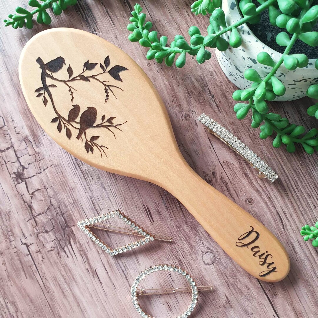 Personalised Hair Brush. Laser Engraved. Ladies Gift. Birthdays. Birds — free download