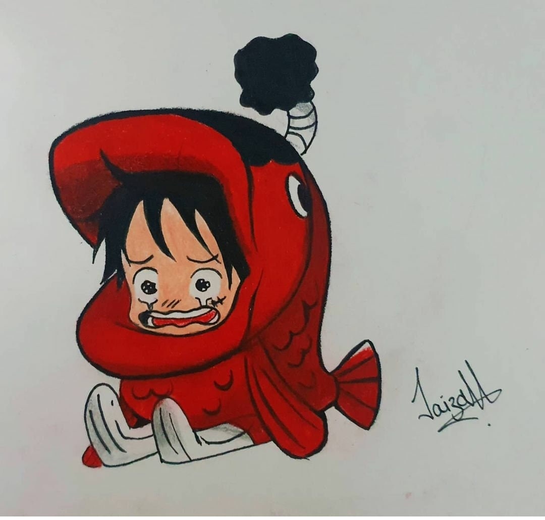 COMO DESENHAR LUFFY DE ONE PIECE - KAWAII - FÁCIL