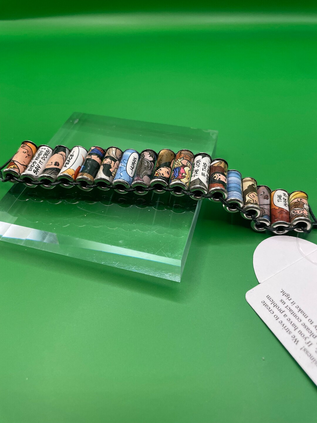 Wonder Woman Comic Book Ladder Bracelet Paper Bead Jewelry Comic Book