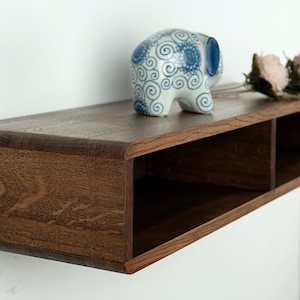 Floating Console Table, Entryway table, Hallway Wooden Table, Floating Console Table Built in Solid Oak, Wall Mounted Console,