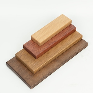 Floating Shelf for Bathroom - Solid Oak Wall Mounted Shelf, Modern Wood Storage, Custom Size Floating Shelf with Brackets