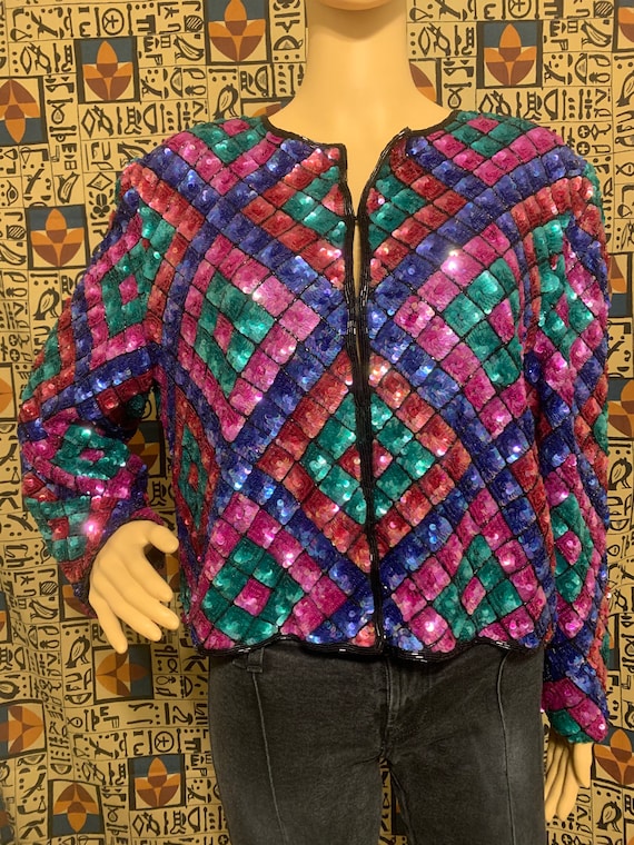 Nipon Night bedazzled colorful blazer