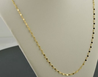 10K Yellow Gold | POLISHED MARINE LINK Necklace | 16-24&quot; Inch | 1.9MM | Genuine Italian Gold | Free Domestic Shipping  | Gift Box Included
