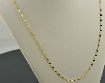 Or jaune 10 carats | Collier MAILLON MARIN POLI | 16-24" pouces | 1,9 mm | Véritable or italien | Livraison nationale gratuite | Boîte cadeau incluse