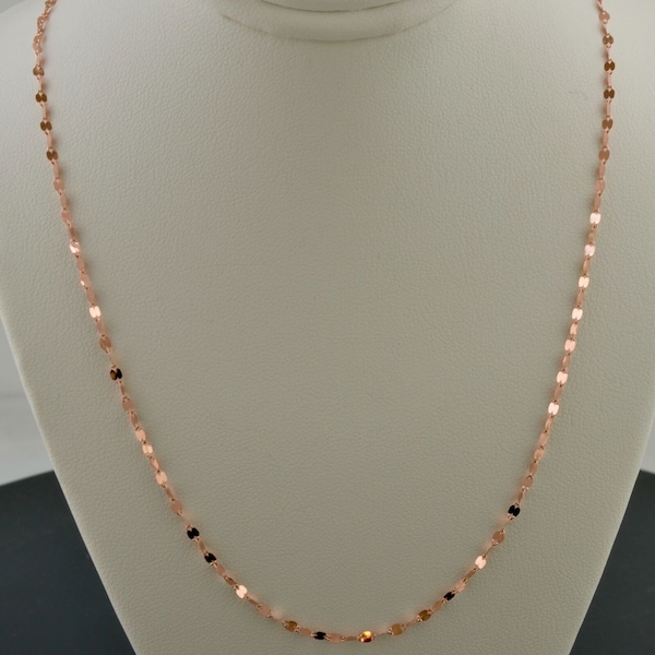 10K Rose Gold | 16"-24" Inch Marine Link Chain Necklace | Free Domestic Shipping  | Made in Italy | Gift Box Included