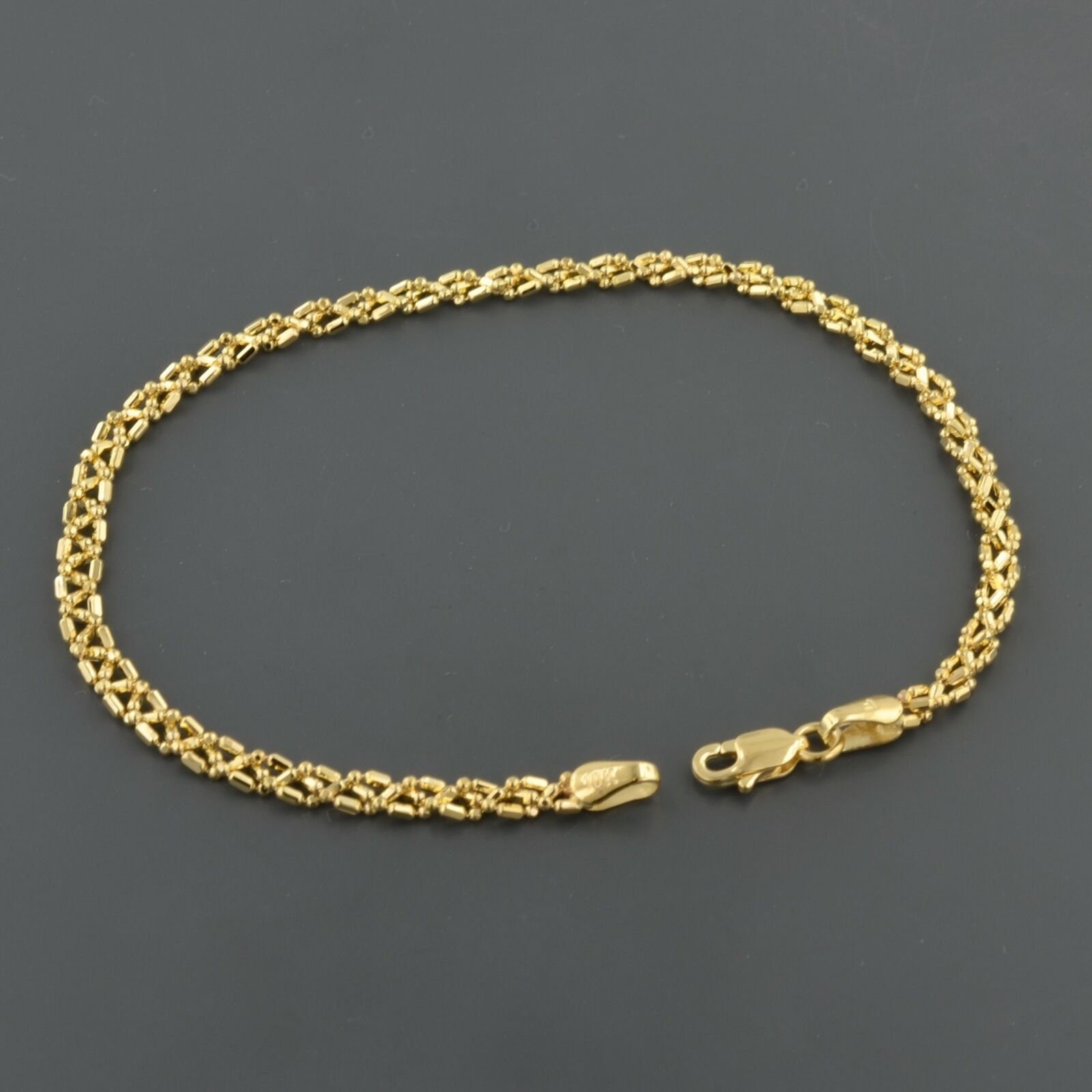 10K YELLOW GOLD BRACELET | 2.6MM Wide | 3 Strand Twisted  display picture 1